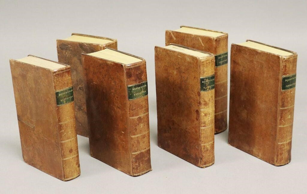 1807 PHILIP DODDRIDGE. Very Handsome Six Volume Commentary in Early American Leather Bindings. Spurgeon Recommended!