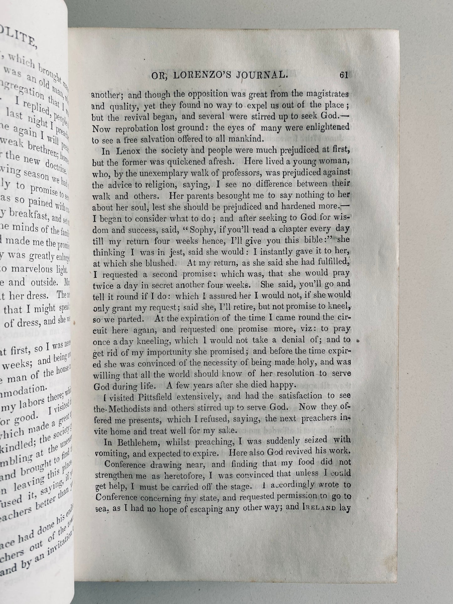 1859 LORENZO DOW. Beautiful Biography of Revivalist, Camp-Meeting Preacher. Cane Ridge, Visions, Dreams, &c.