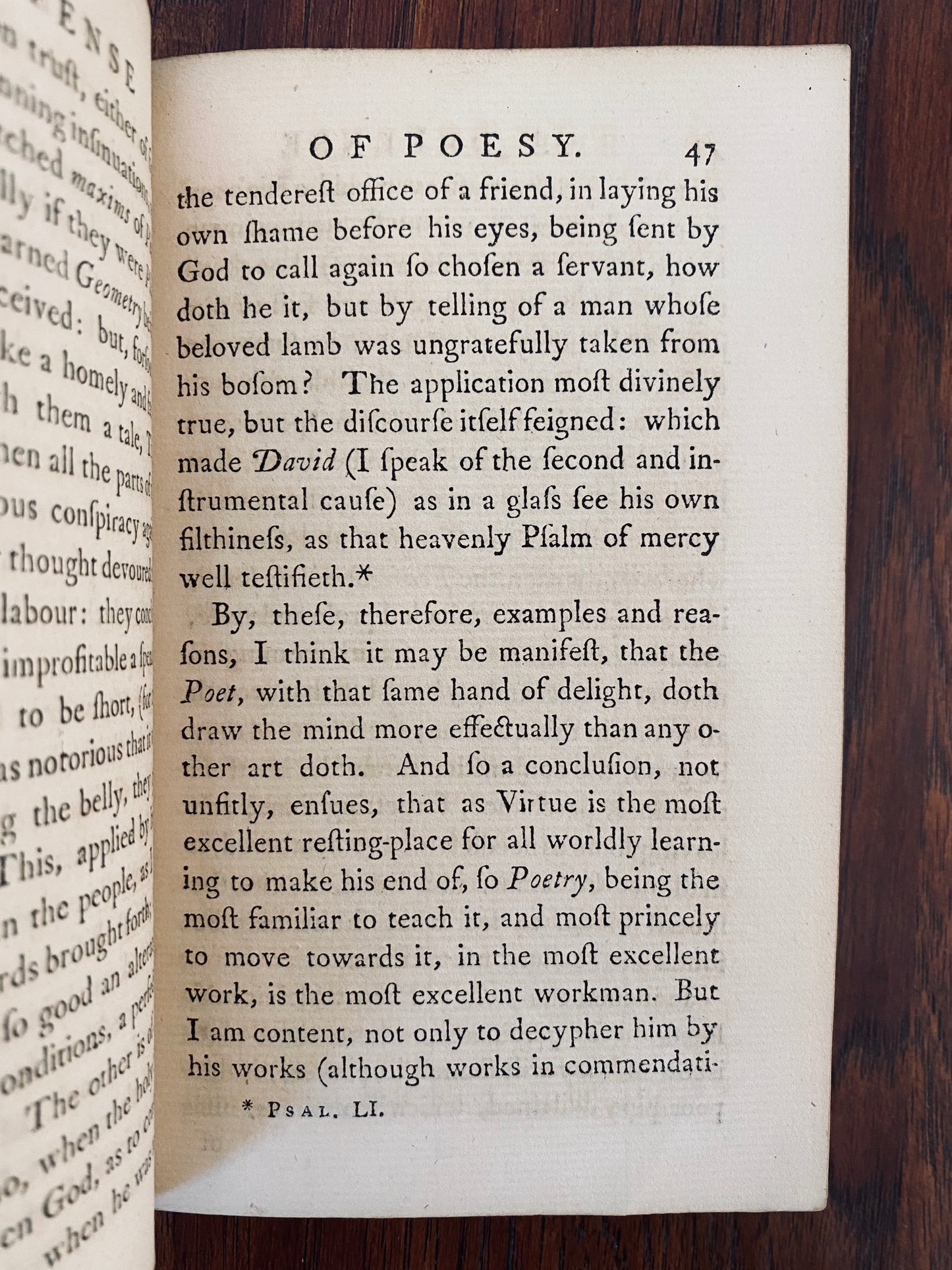 1752 SIR PHILIP SIDNEY. The Defense of Poesy. Rare Second Edition from the 1595 First Edition.