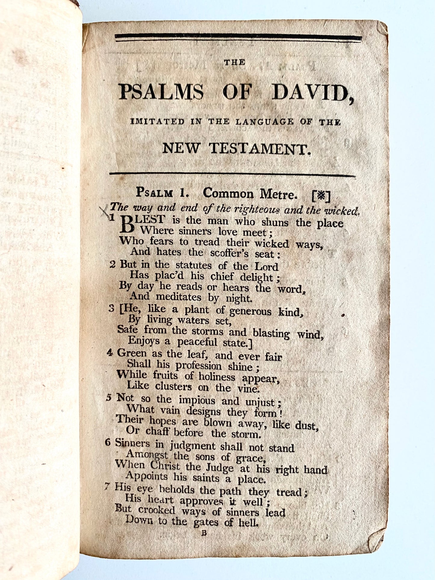 1812 ISAAC WATTS. Psalms, Hymns, & Spiritual Songs w/ Revolutionary War Hero & George Washington Private Guard Provenance!