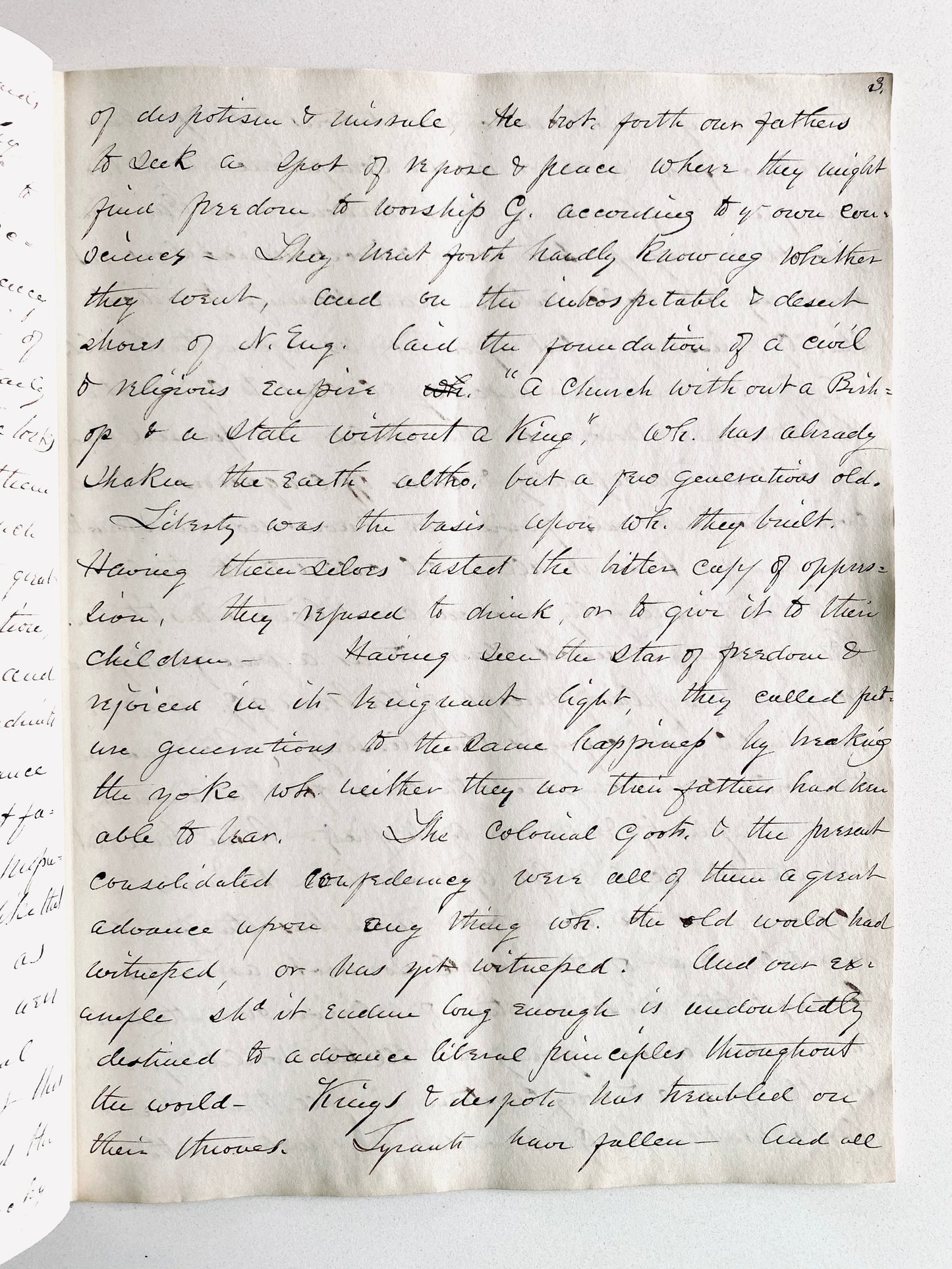 1844 ANTI-SLAVERY. 26pp Unpublished MSs Abolitionist Sermon Preached on Eve of Annexation of Texas.