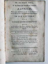 Load image into Gallery viewer, 1766 JOHN GILL. Rare Response to John Gill on Dipping and Believer&#39;s Baptism