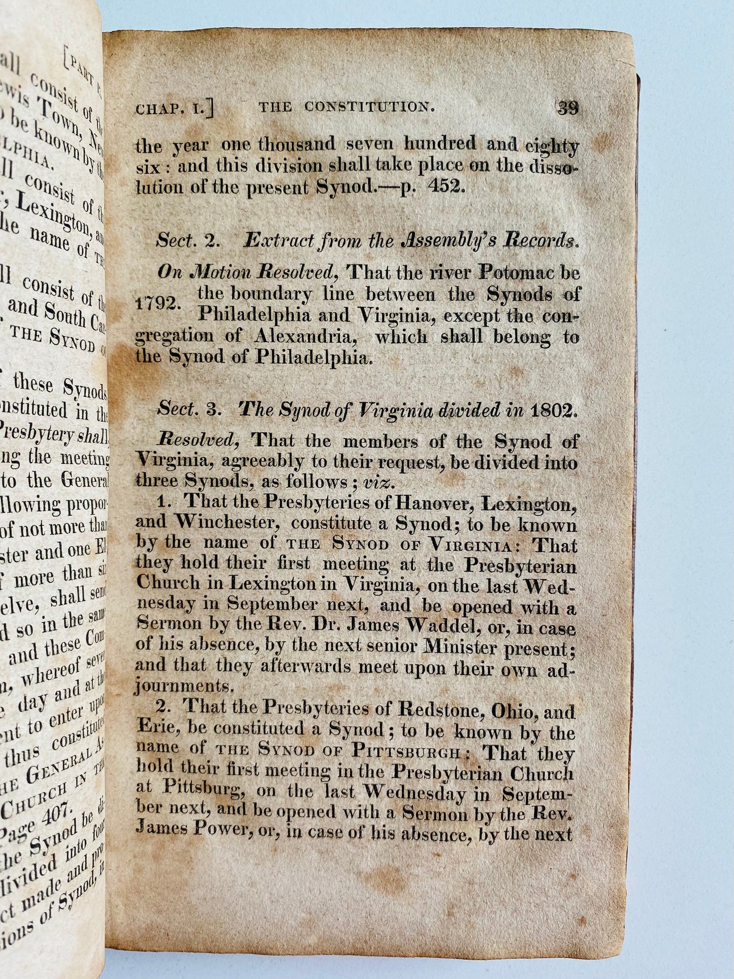 1820 PRESBYTERIAN. Synod of the Presbyterian Church History of Presbyterian Missions!