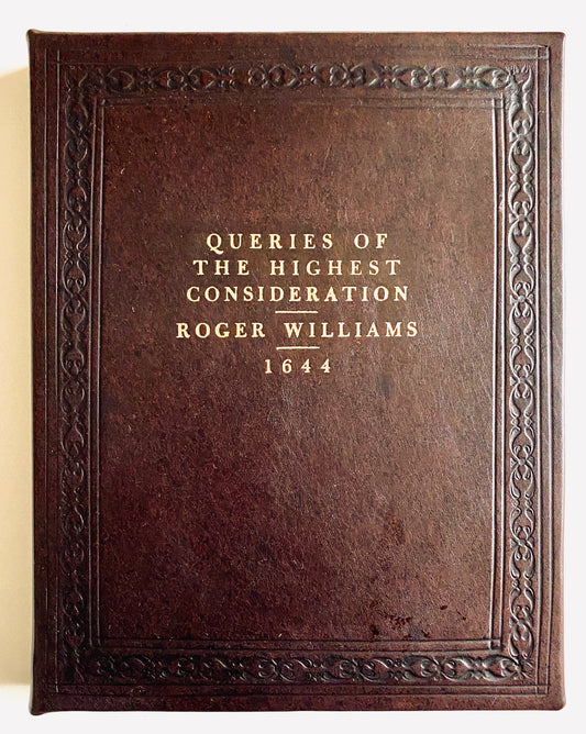 1644 ROGER WILLIAMS. Important Baptist Work - More Rare than The Bloudy Tenent!