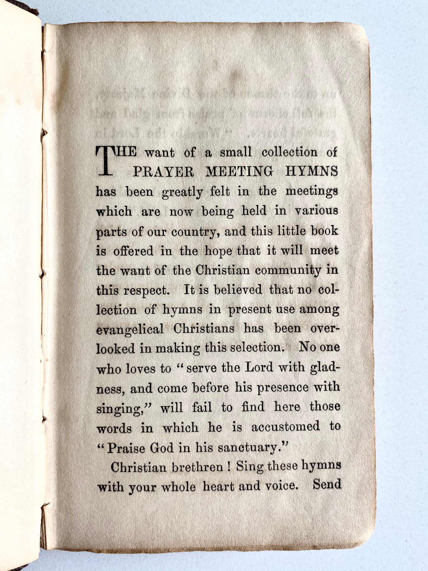 1858 FULTON STREET PRAYER REVIVAL. Union Prayer-Meeting Hymn Book. Very Rare