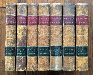 1835 JOHN WESLEY. 1st American Edition. Works of John Wesley in Seven Volumes.