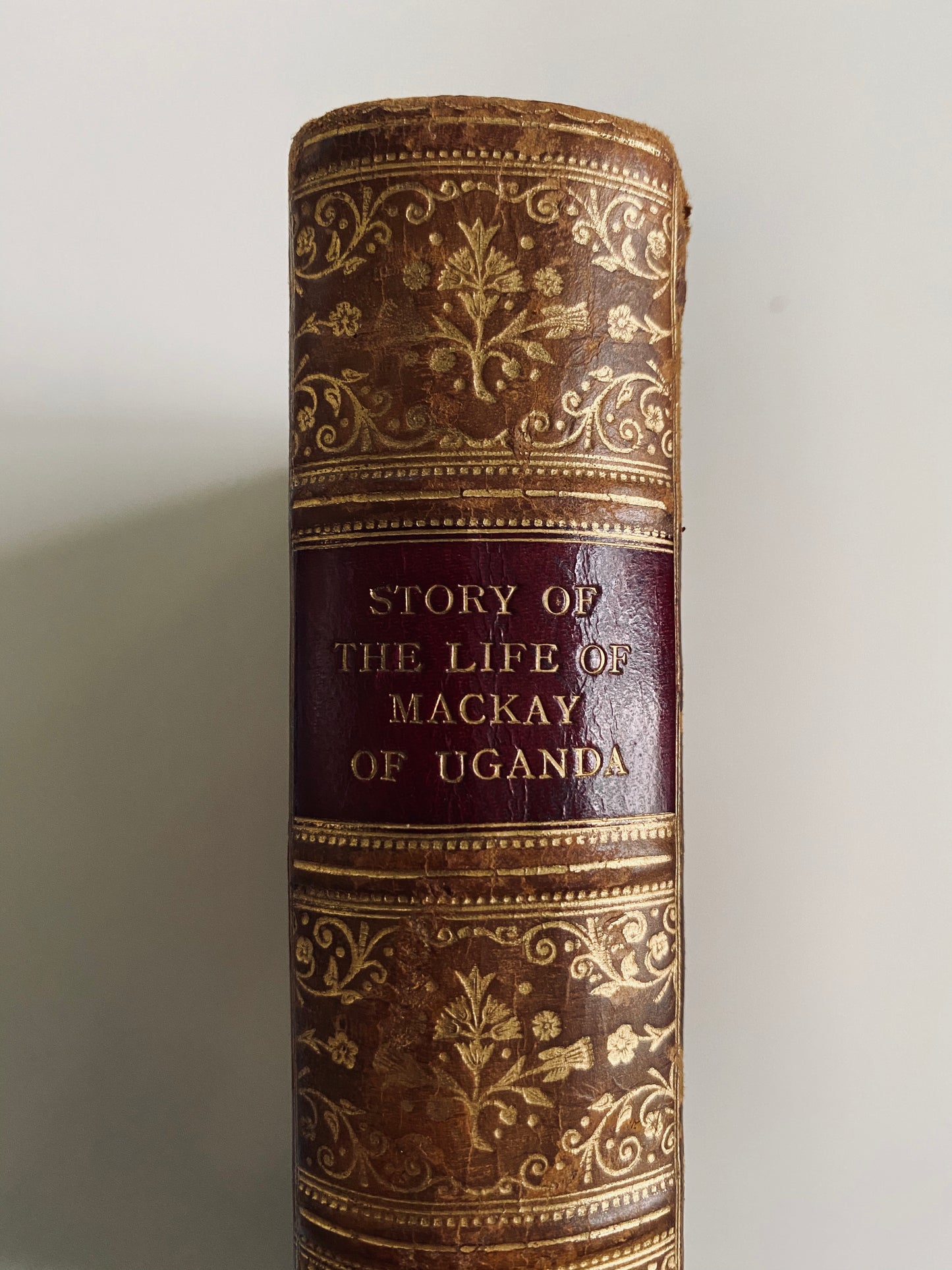 1891 MACKAY OF UGANDA. Fine Leather Prize Binding Biography of Scottish Missionary to Africa.