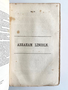 1796-1866 ABRAHAM LINCOLN, SLAVERY, AND CIVIL WAR. Important Sammelband of 71 Works!