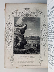 1860's ILLUSTRATED BIBLE. 300+ Engravings Exhibiting a History of Scripture for the Young. VG!