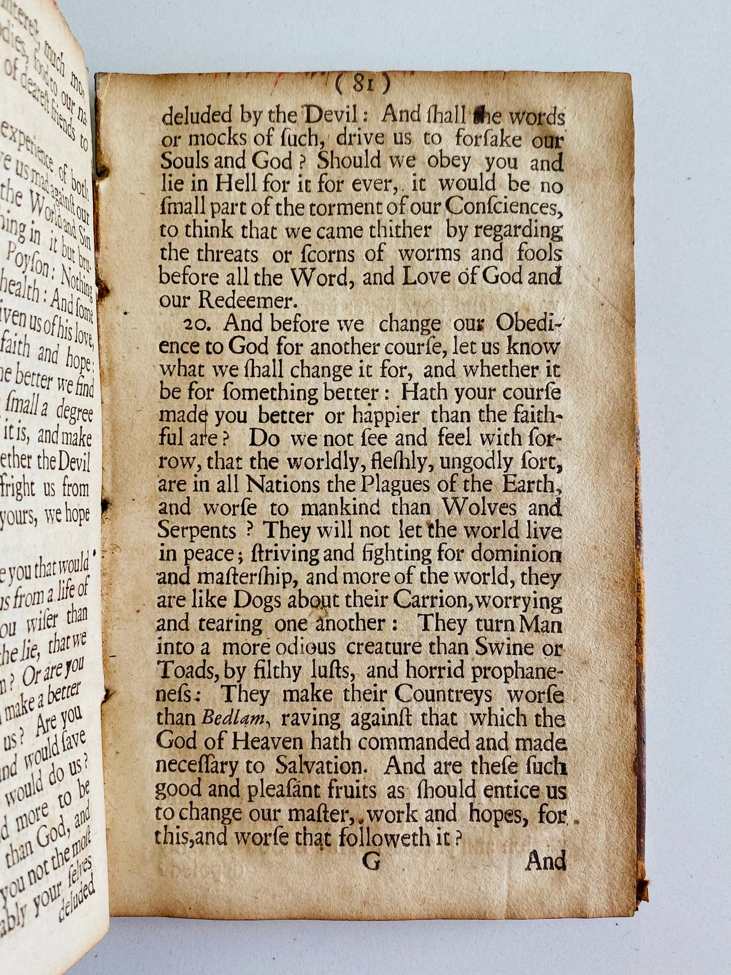 1689 RICHARD BAXTER. On the Evil of Anger and Malignity in Christians and Especially in Ministers!