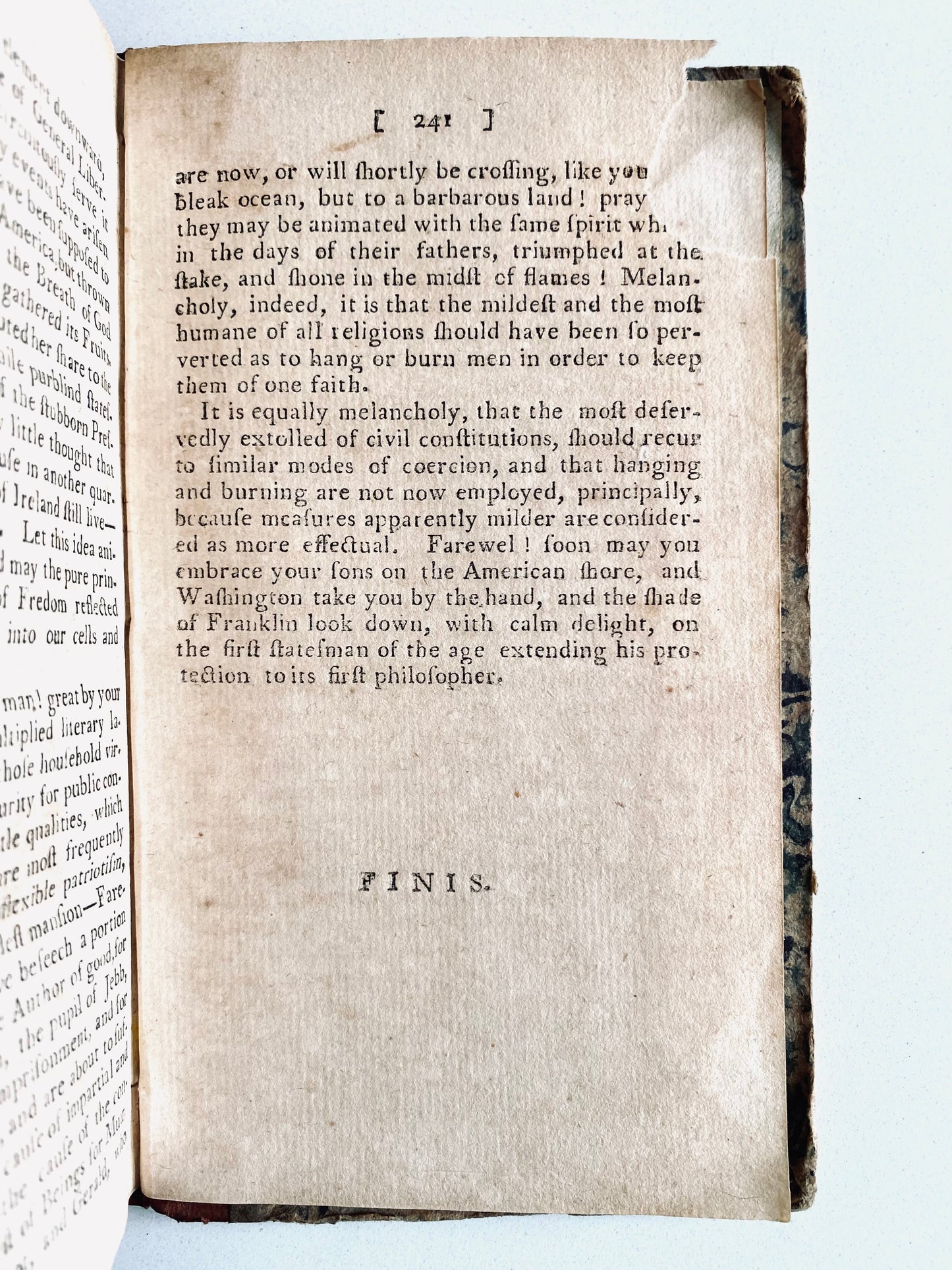 1795 RARE IRISH-AMERICANA. The Book that Connects the American Revolution to the Irish Rebellion.