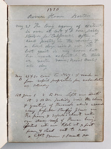 1850 DAVID K PANGBORN. Important California Gold Rush, San Francisco Fire Diary