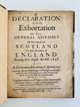Load image into Gallery viewer, 1648 SCOTTISH COVENANTERS. Formal Declaration Giving Theological Rational for Protecting God&#39;s Covenanted Land of Scotland.