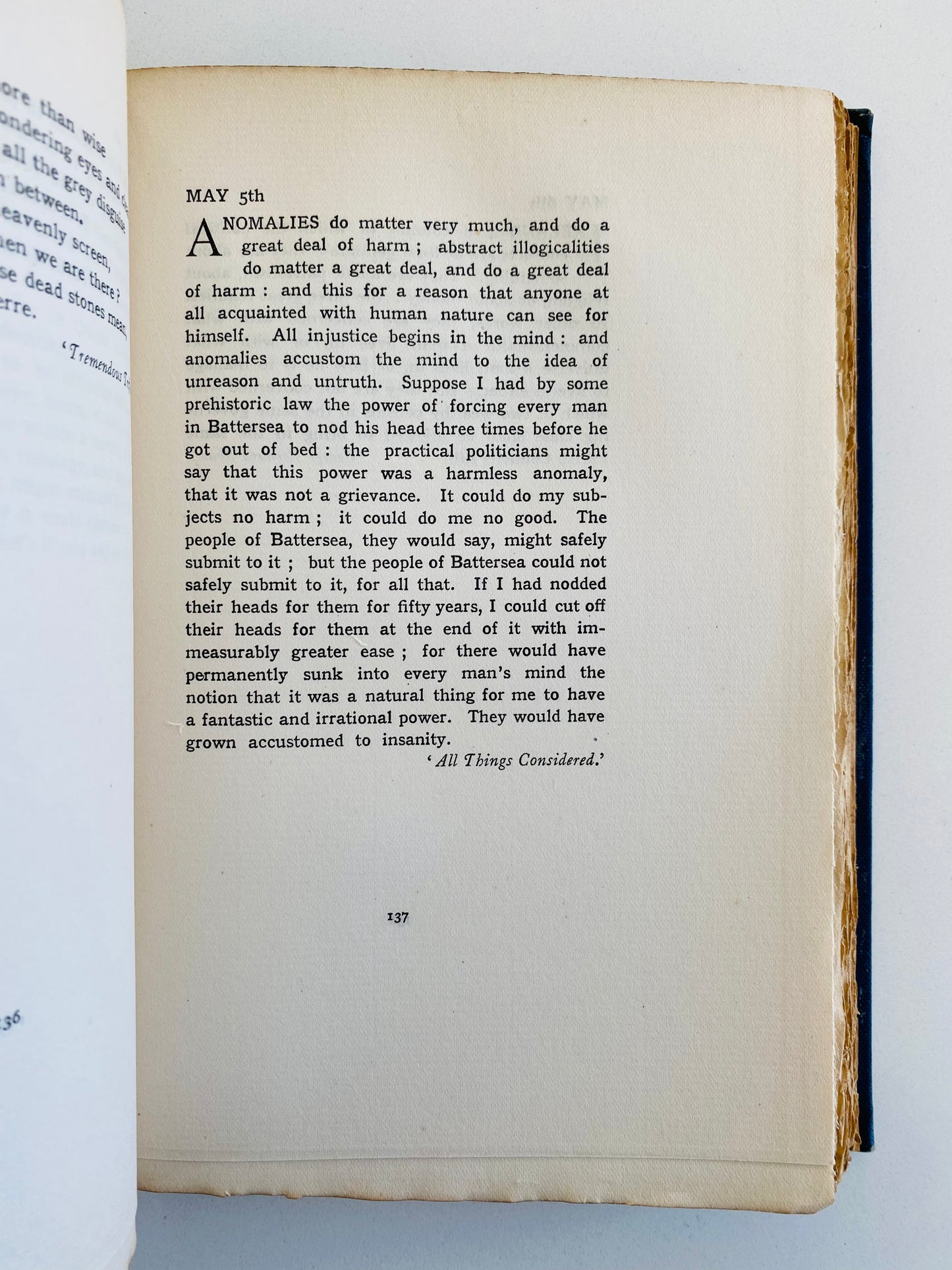 1912 G. K. CHESTERTON. Autographed Chesterton Day by Day - A Year of Daily Readings.