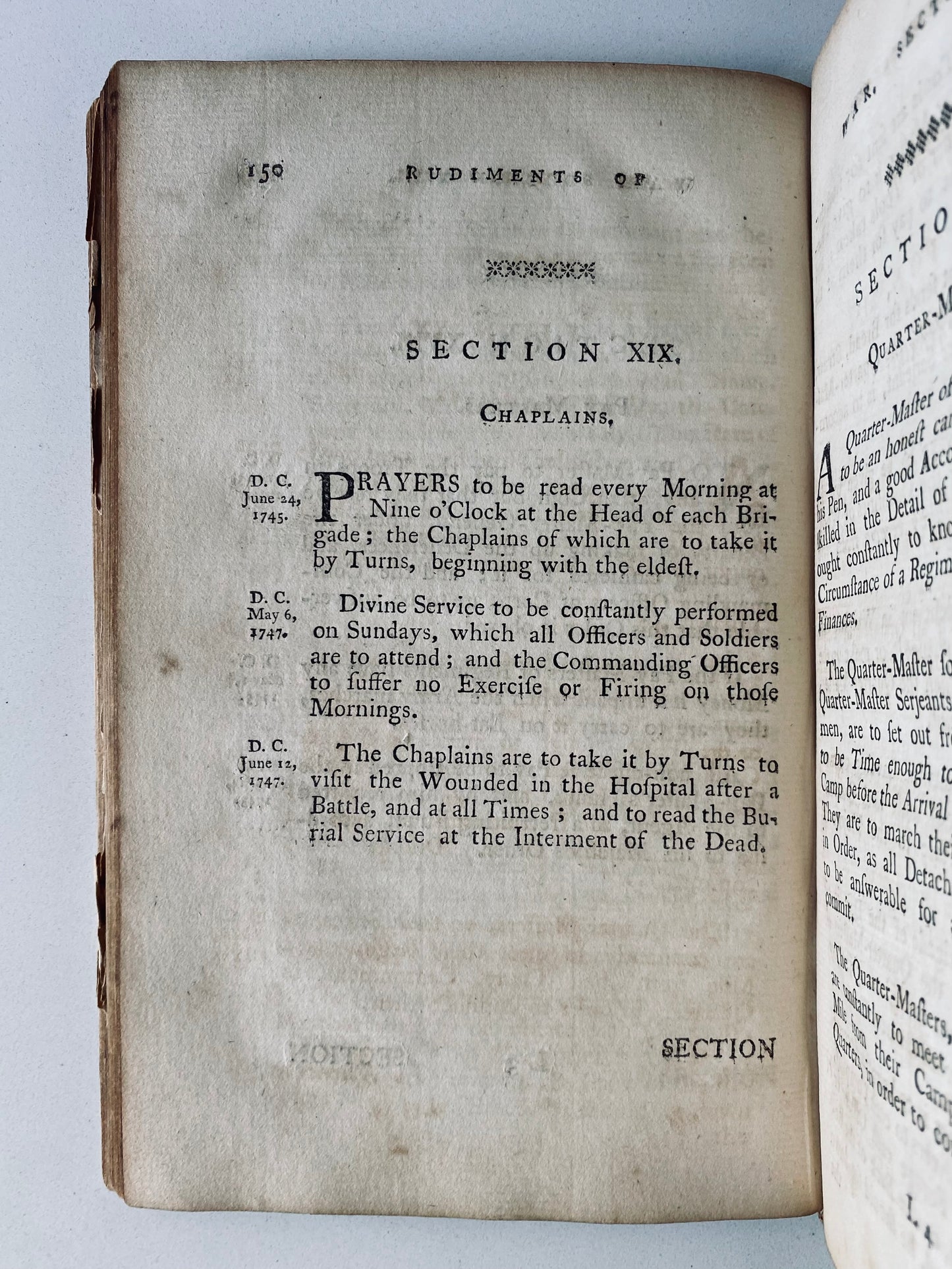 1777 RARE REVOLUTIONARY WAR MANUAL. Provenance to the Son of One of the Heroes of the American Revolution.