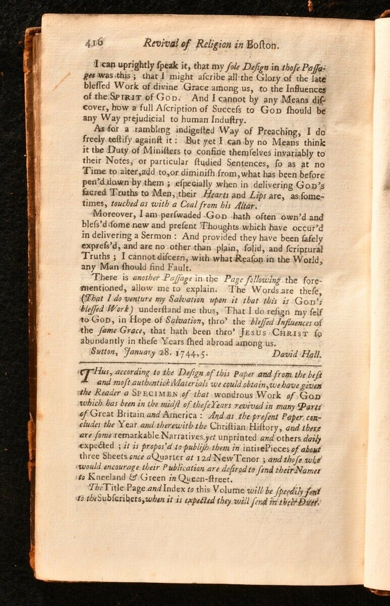 1744 JONATHAN EDWARDS &c. The Only Periodical Dedicated to the First Great Awakening in America!