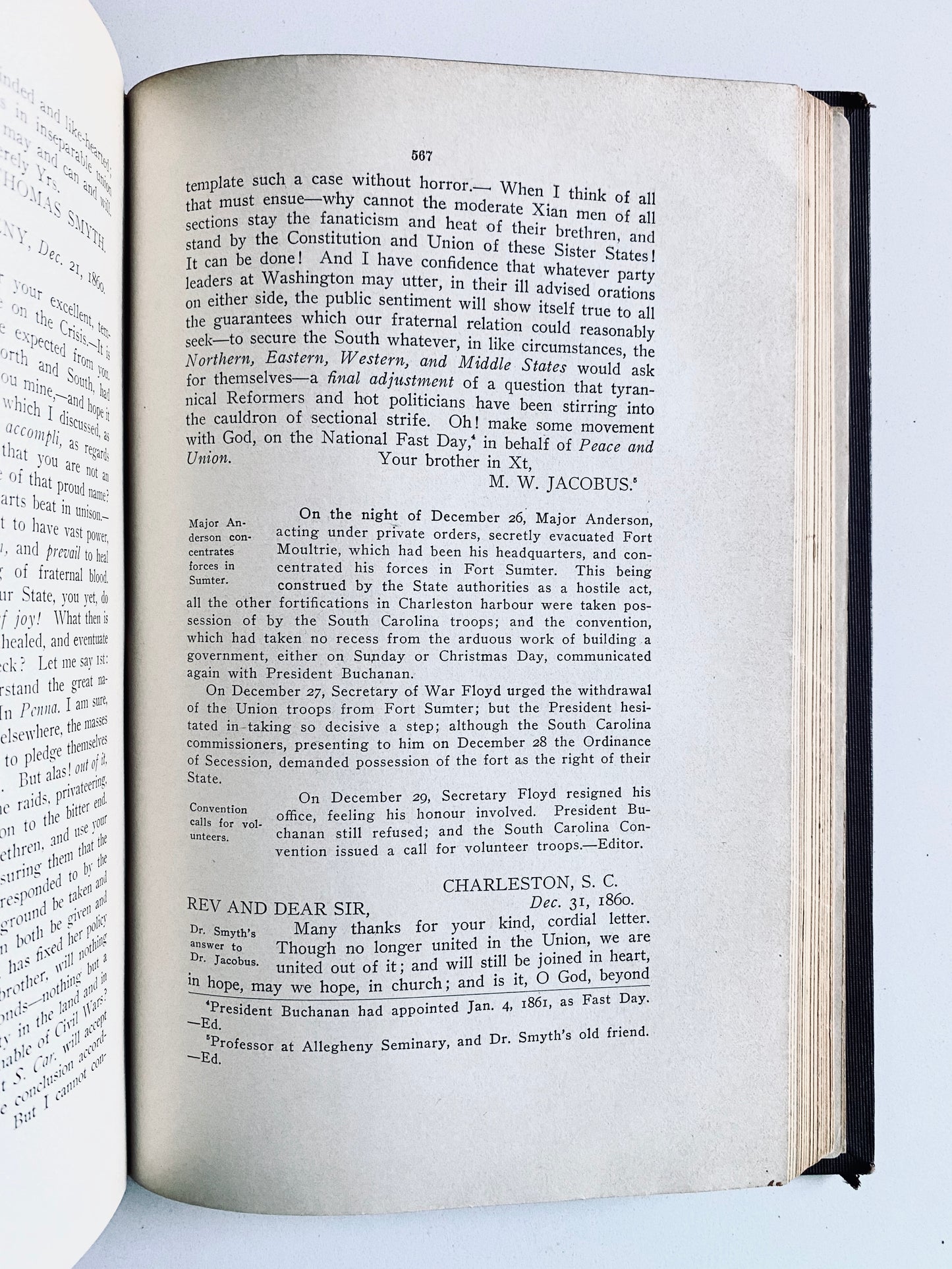 1914 THOMAS SMYTH. Autobiographical Notes, Letters & Reflections of Charleston, S.C. Presbyterian during Civil War!