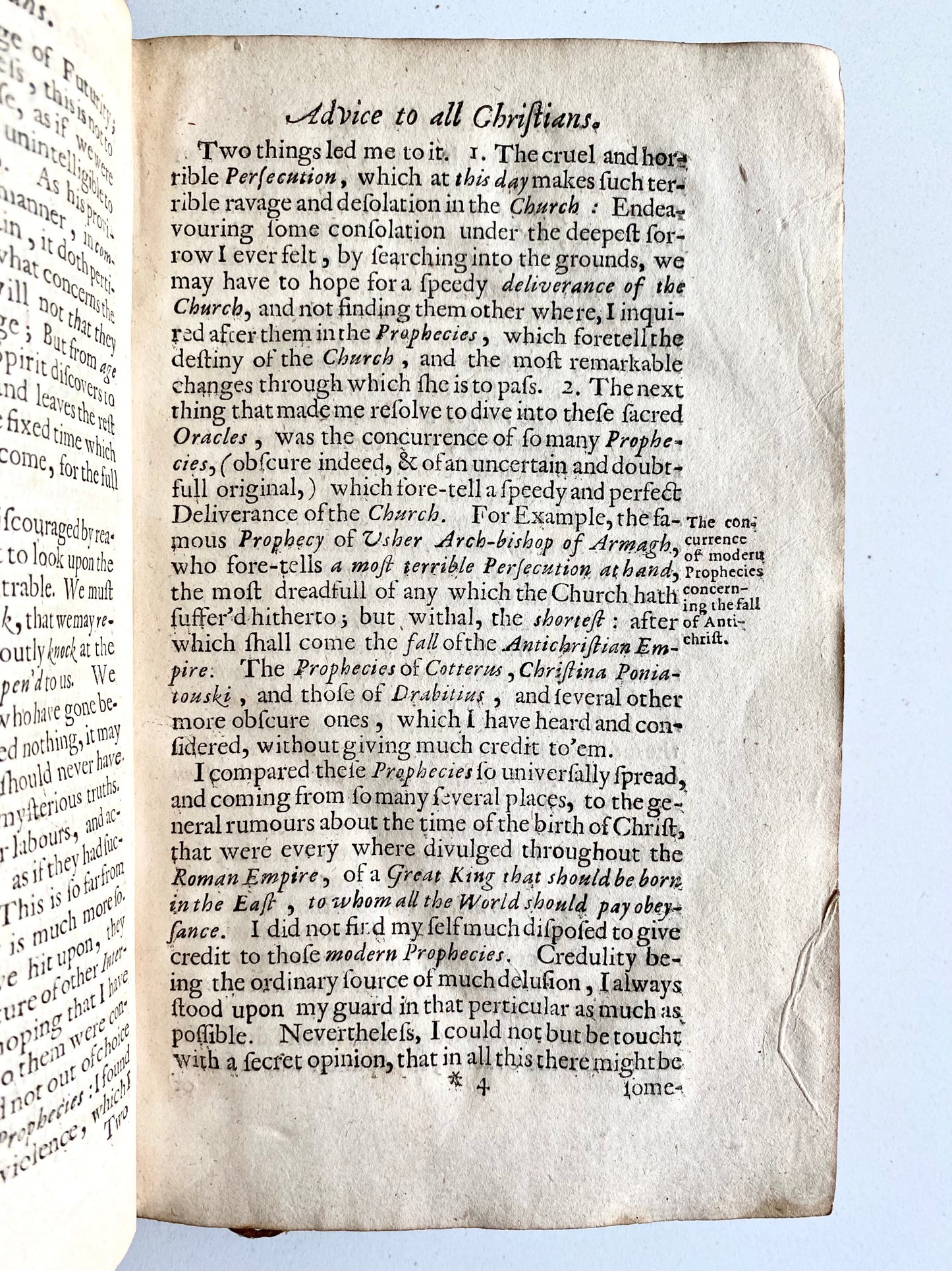 1687 PIERRE JURIEU. Rare Huguenot Work on Revelation Predicting the Coming of the Millennial Reign on Earth in 1689!