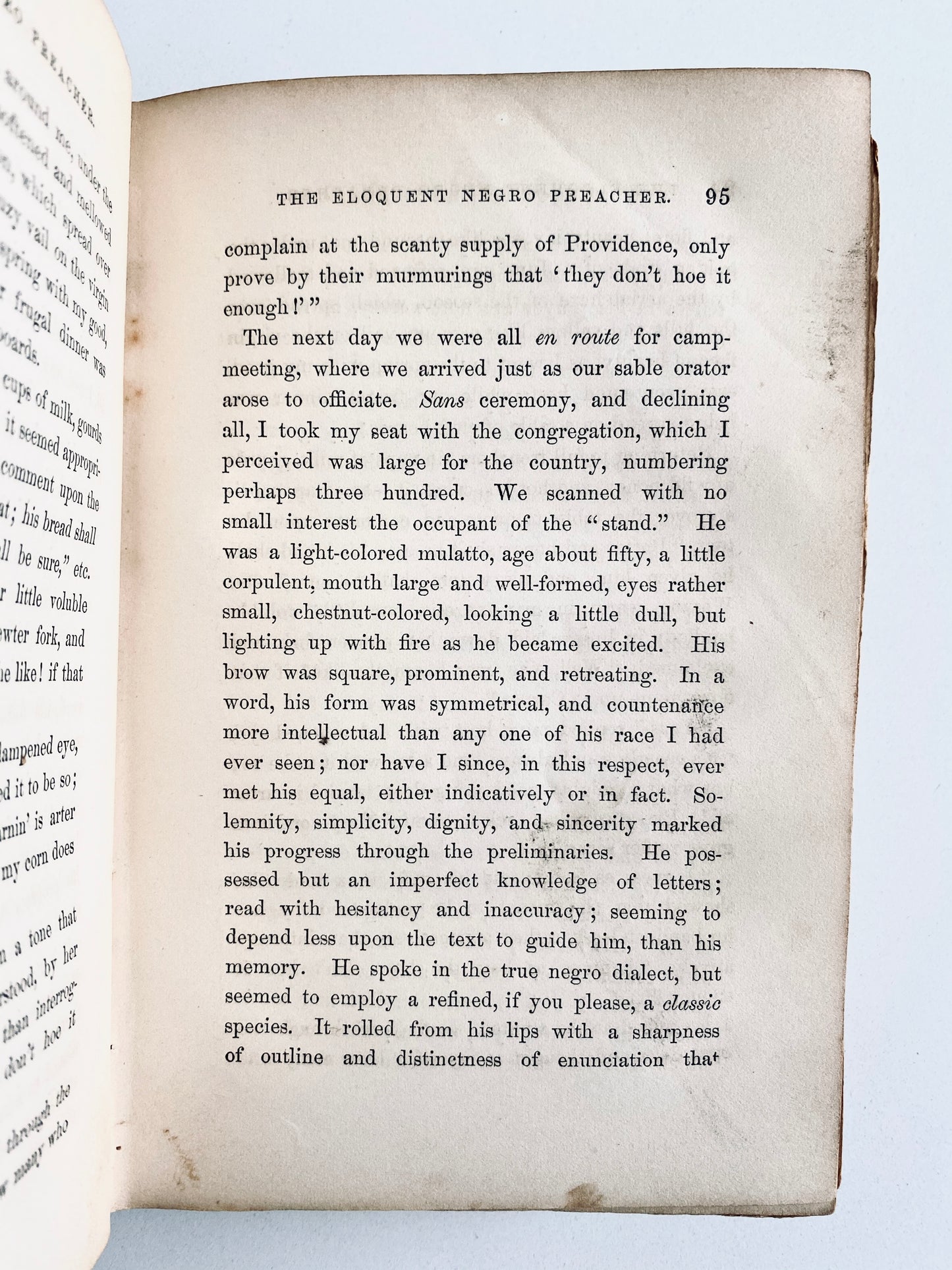 1857 J V WATSON. Methodist Camp-Meetings, Negro & Slave Preachers, and Circuit Riders.