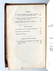 1853 ROBERT HALL. Reading Copy of the Works of Baptist Divine, Robert Hall. 4vols!