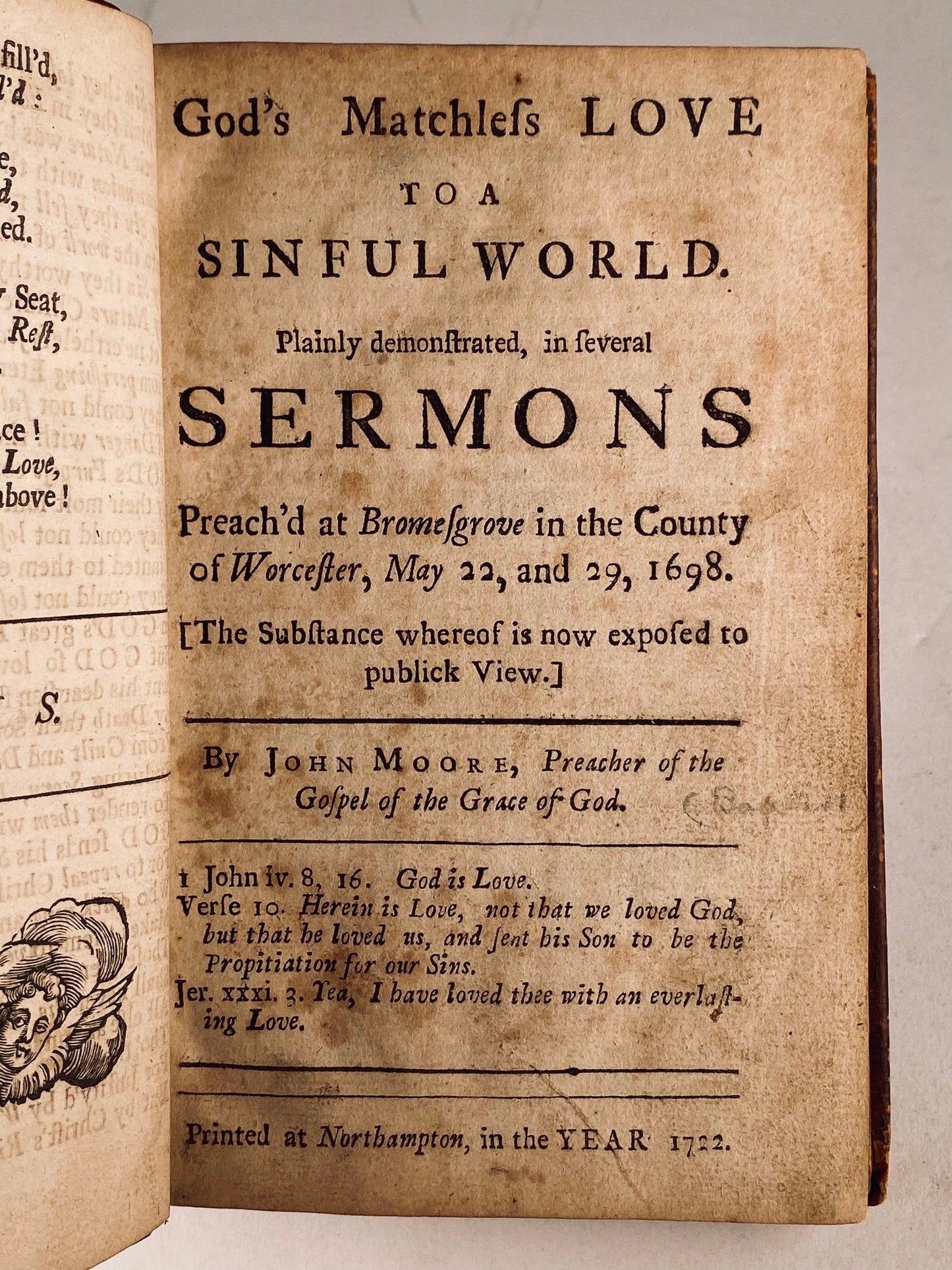 1723 JOHN MOORE. Sammelband of Important Early Persecuted Baptist Works - Anne Dutton & John Gill Interest