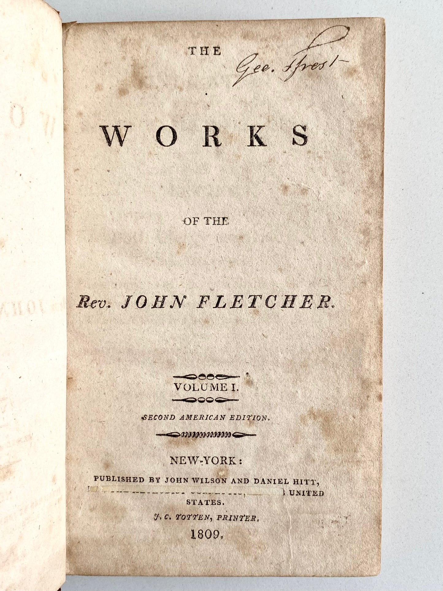 1809 JOHN FLETCHER. The Works of Methodist, John Fletcher. Six Fine Tree Calf Bindings!