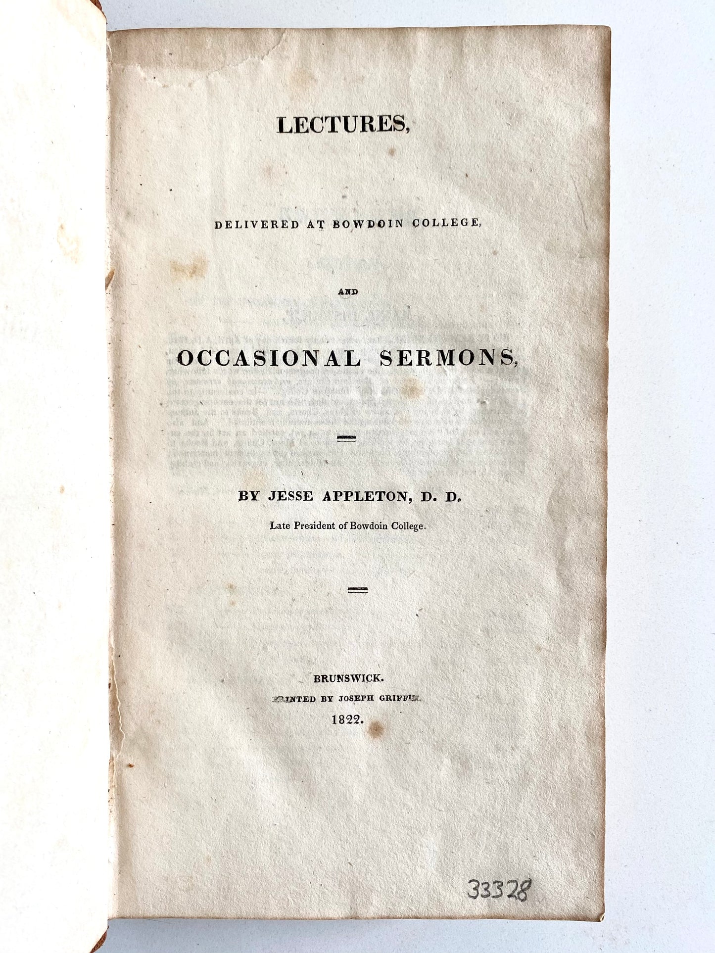 1822 JESSE APPLETON. Superb Sermons on Demoniacs, the Millennial Reign, &c. Revivalist!