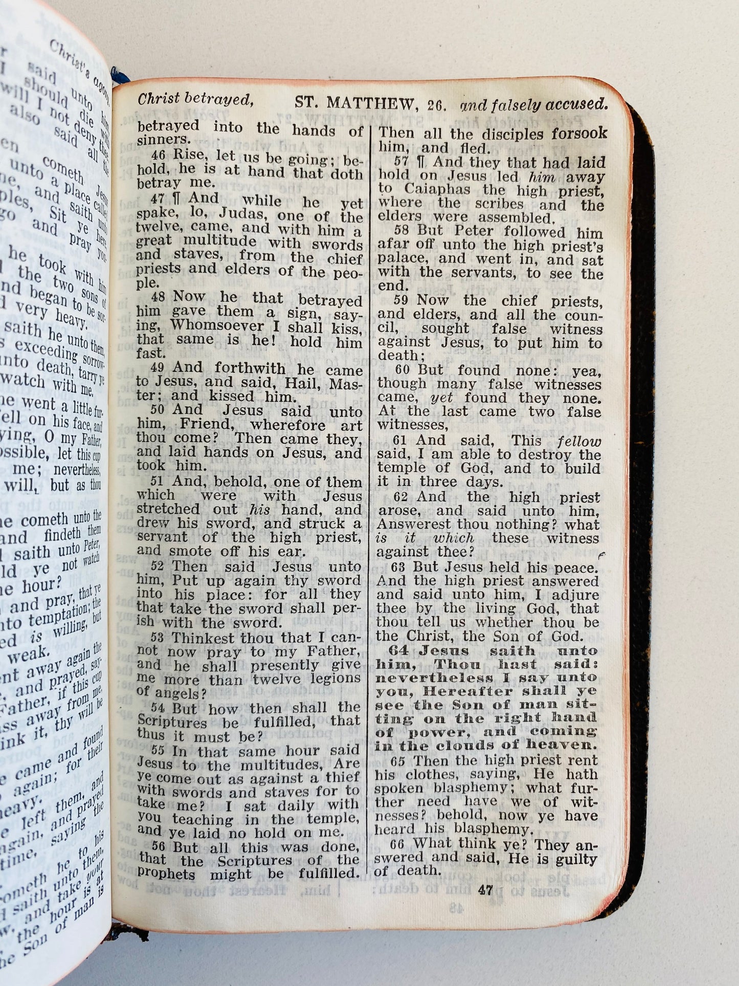 1917 PREMILLENNIAL NEW TESTAMENT. Scarce New Testament with Eschatological Passages Emphasized.