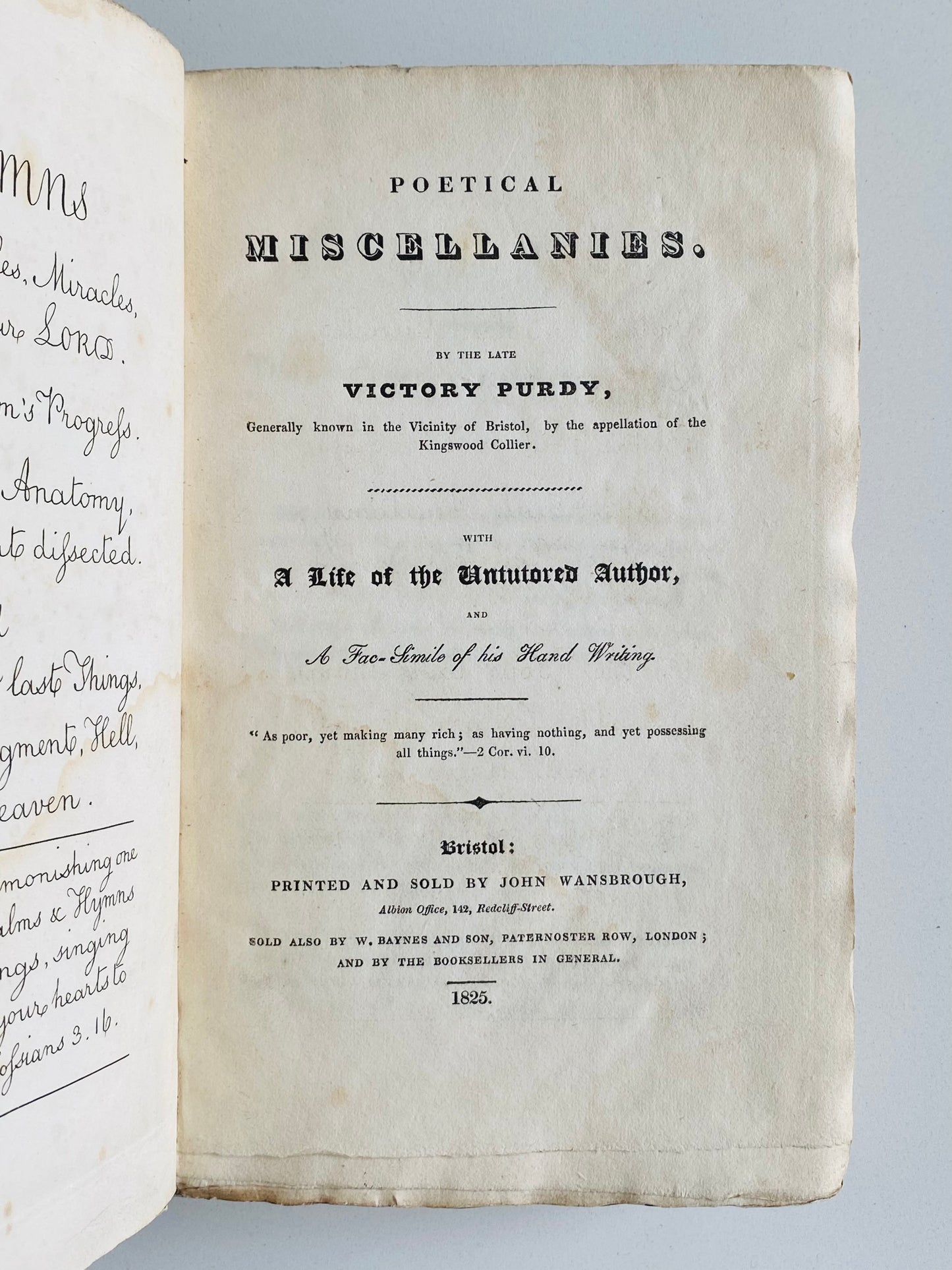 1744 JOHN WESLEY - VICTORY PURDY. Early Methodist Archive of Manuscript and Provenanced Items!