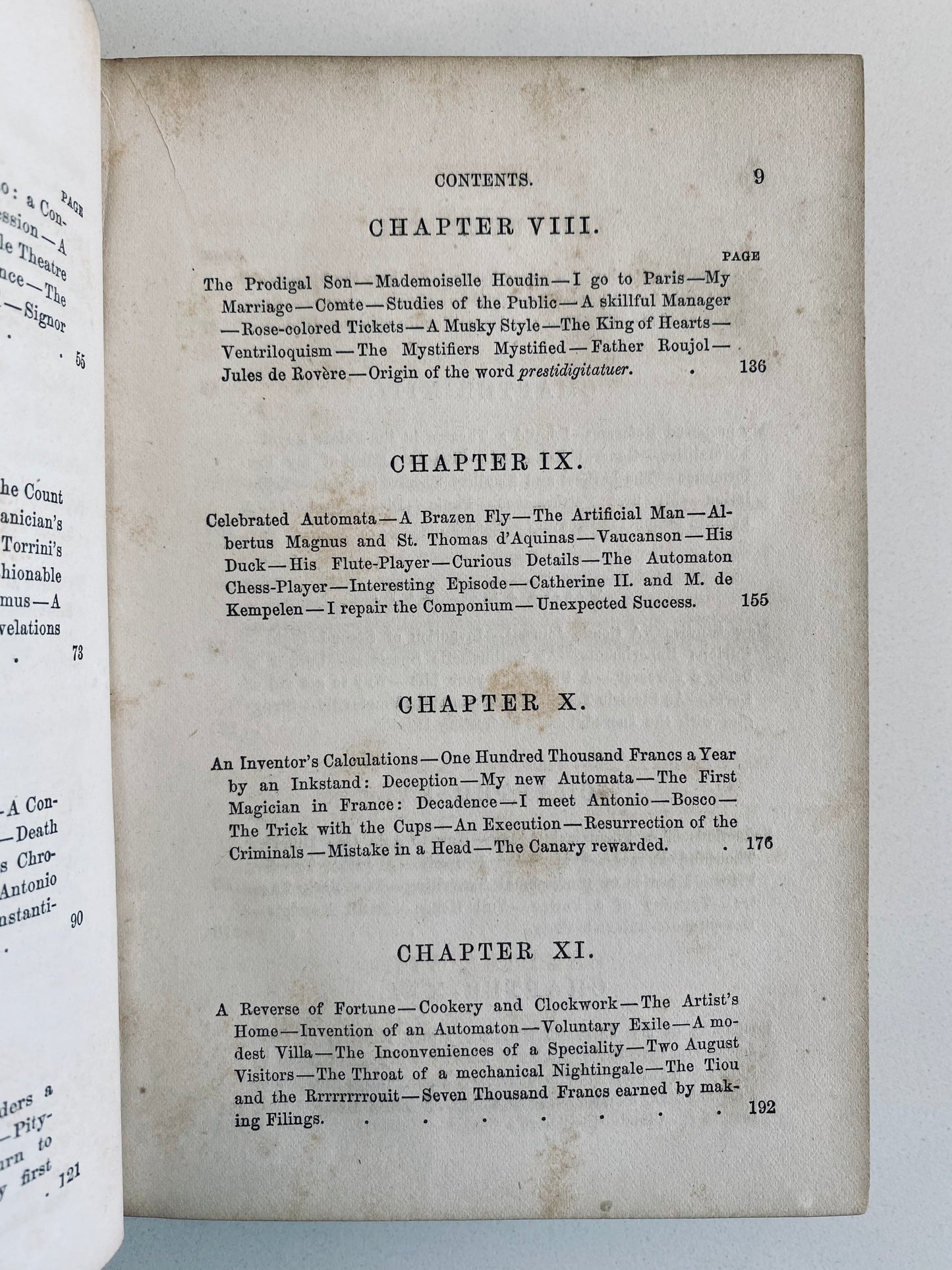 1859 HARRY HOUDINI. Rare Memoirs of Houdini's Namesake, French Conjurer, Robert-Houdin.