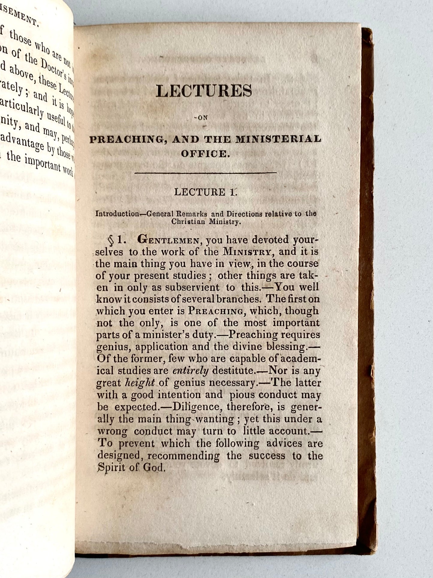 1833 PHILIP DODDRIDGE. Lectures on Preaching and the Ministerial Office. Rare.