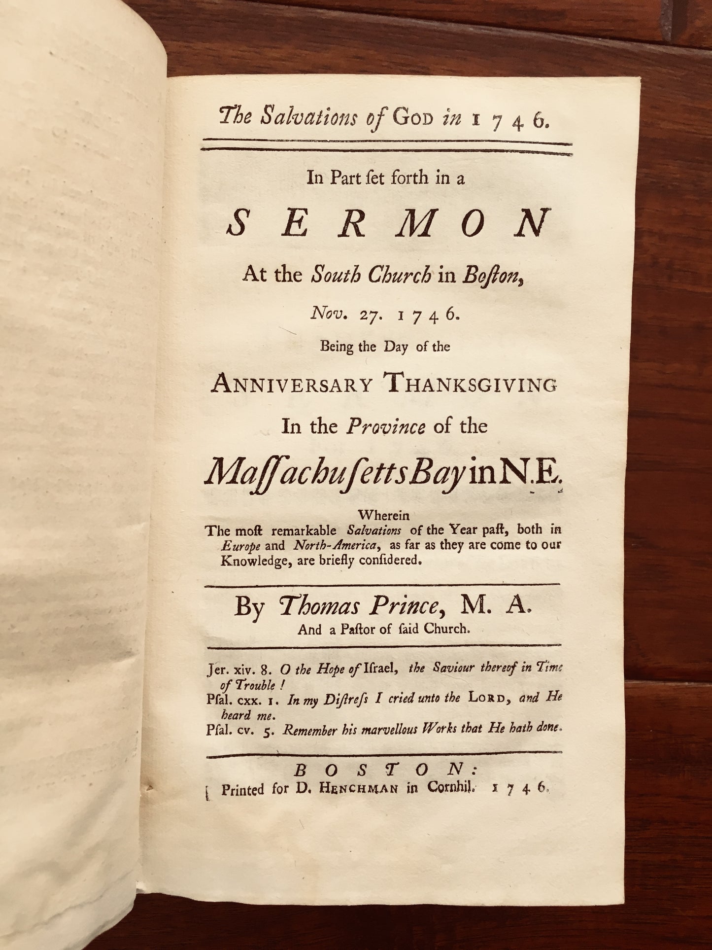 1747 JONATHAN MAYHEW &c. Colonial Sermons for Days of Thanksgiving. Rare American Revolutionary Works