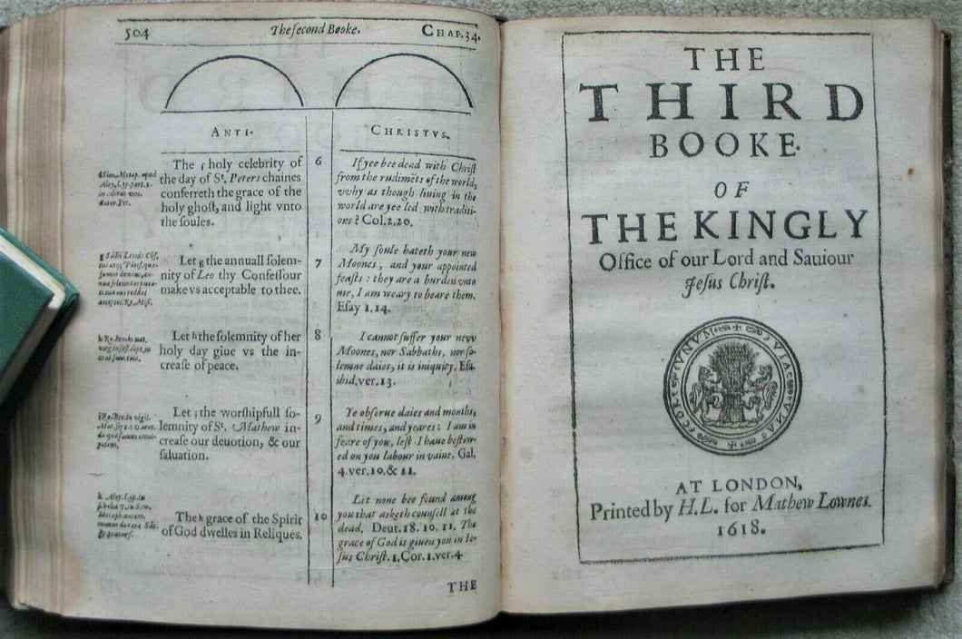 1618 RICHARD FOWNS. Rare English Reformer on Three-Fold Glory of Christ!