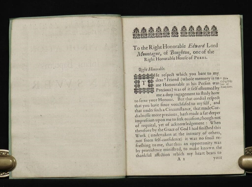 1647 JOHN GEREE. Exceptionally Rare Work Against Baptists by Friend of John Tombes.