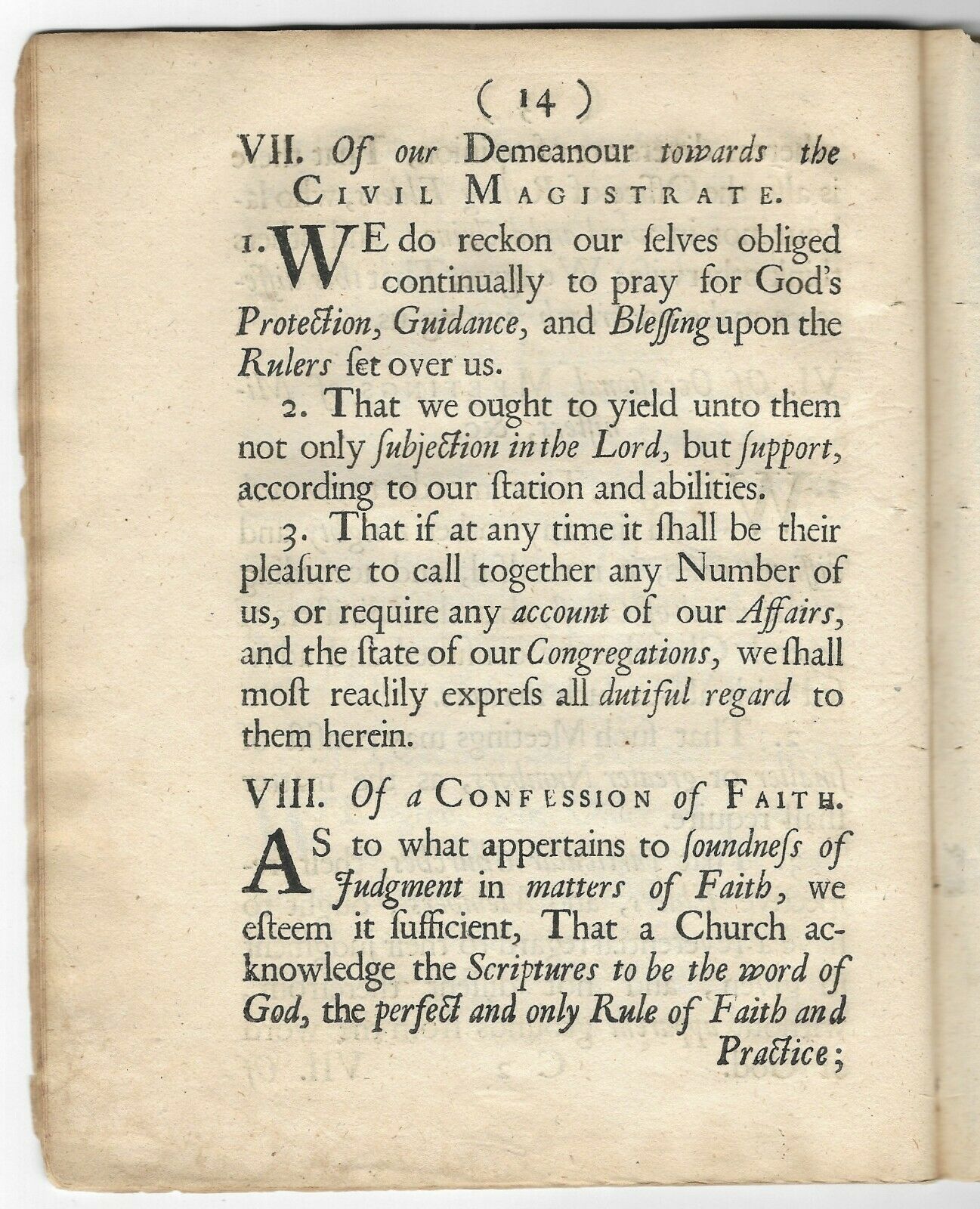 1691 JOHN HOWE. Very Important Document Consolidating Puritan Theology - Influenced Massachusetts Bay Colony
