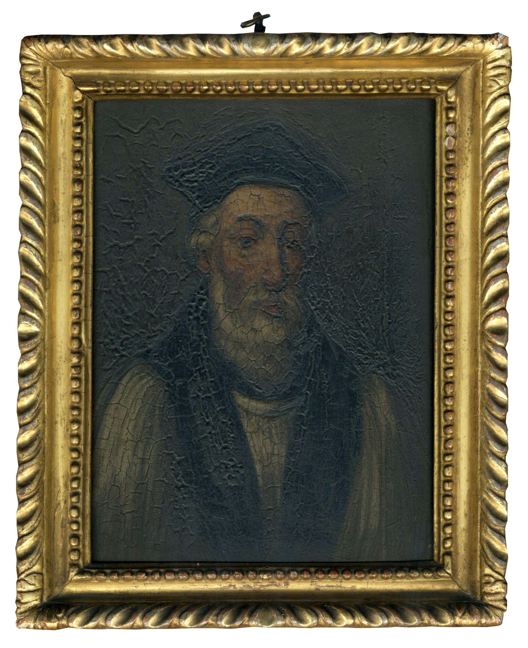 1555 HUGH LATIMER. Painting of Reformation Martyr Burned at the Stake for Christ and Holy Scripture.