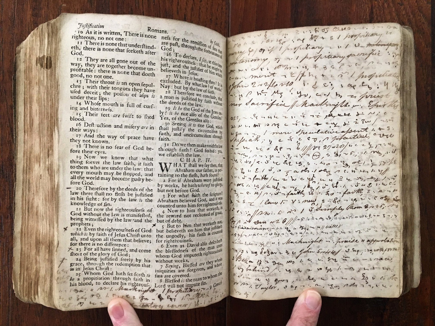 1755 New Testament - Interleaved with Notes from Philip Doddridge's Dissenter's Academy.