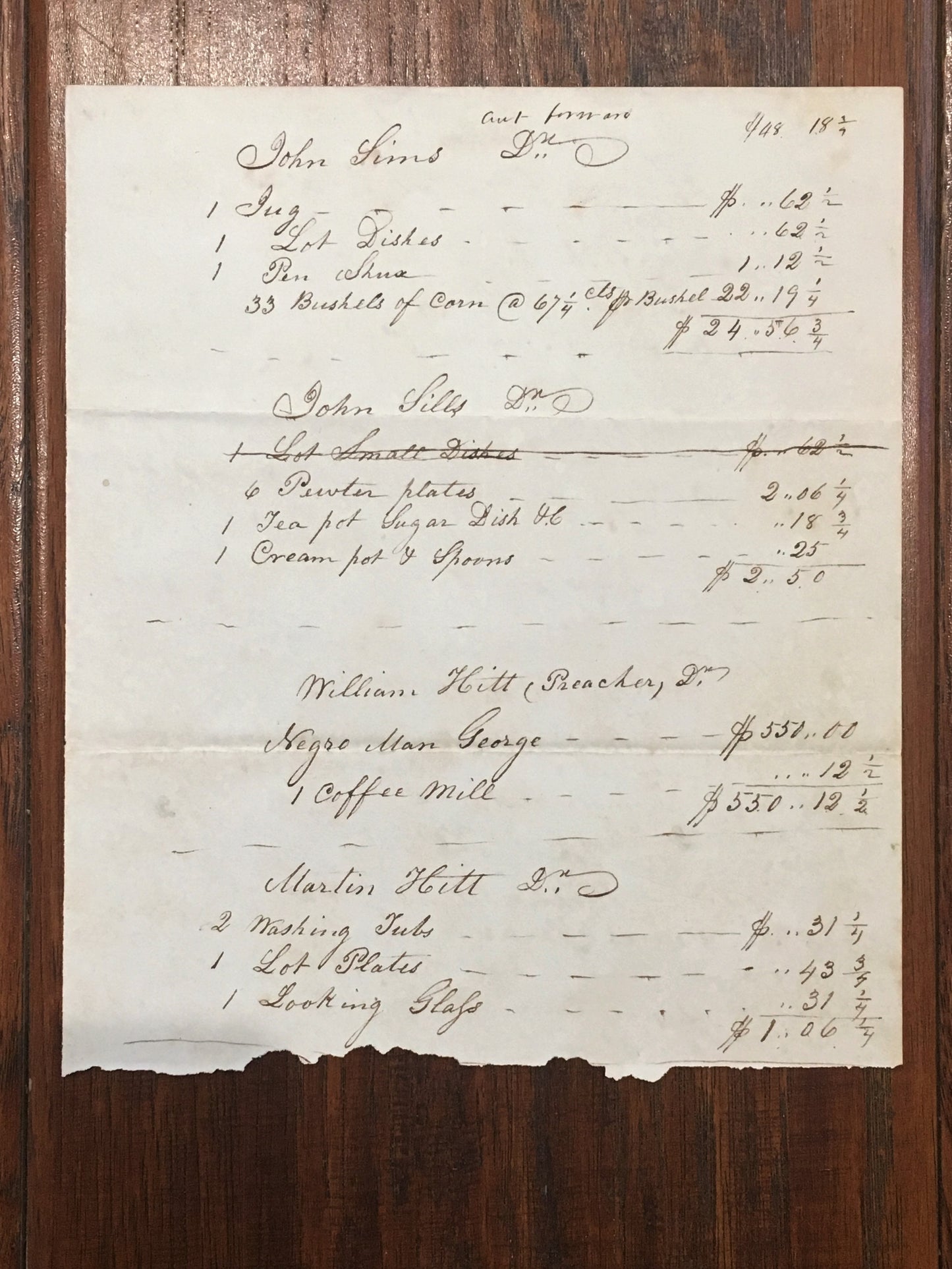 1850 REVEREND OWNS SLAVES. Rare South Carolina Reverend Slave Ownership Document