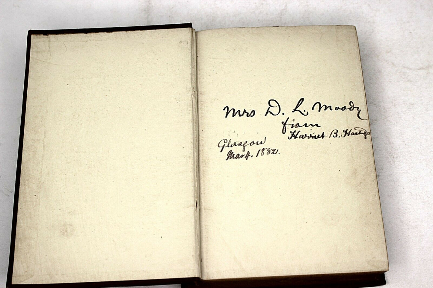 1882 D. L. MOODY. Original Book from Library of D. L. & Mrs. D. L. Moody!