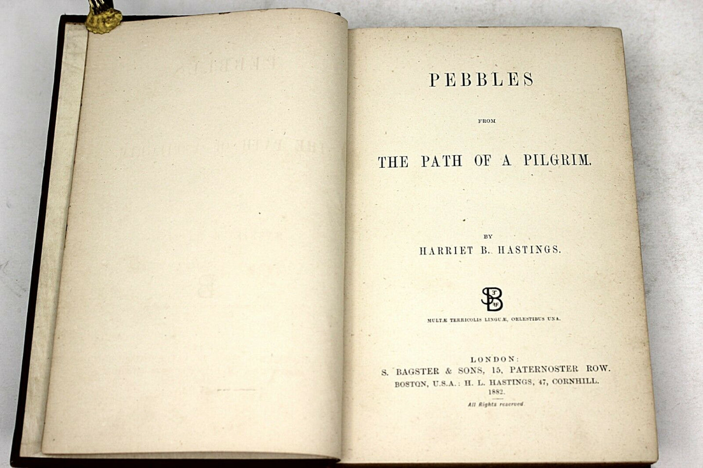 1882 D. L. MOODY. Original Book from Library of D. L. & Mrs. D. L. Moody!