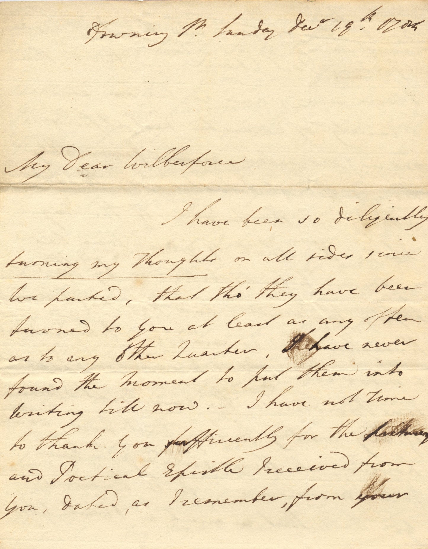 1782 WILLIAM WILBERFORCE. Historically Important Archive of 74pp of William Pitt Letters to William on Christianity, Slavery, and Politics!