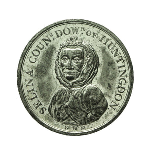 1791 SELINA, COUNTESS OF HUNTINGDON. Rare Medallion Commemorating the Death of the Financier of the Great Awakening