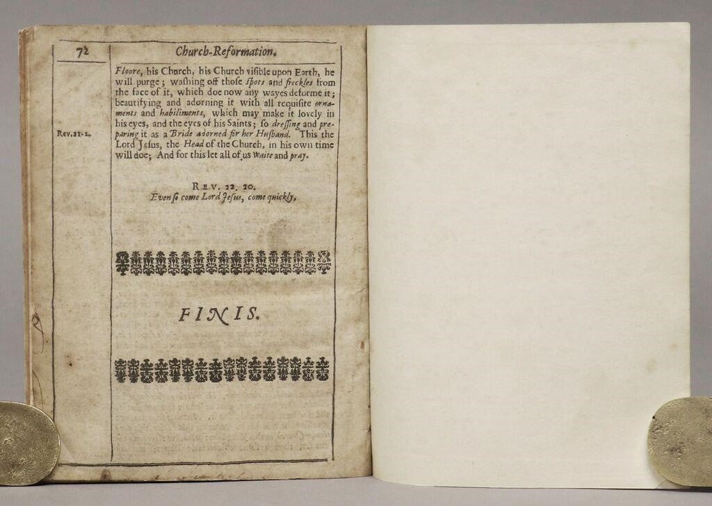 1643 JOHN BRINSLEY. Important "Great Migration" Provenance Puritan on Religious Liberty and Christian Abuses of Political Power.