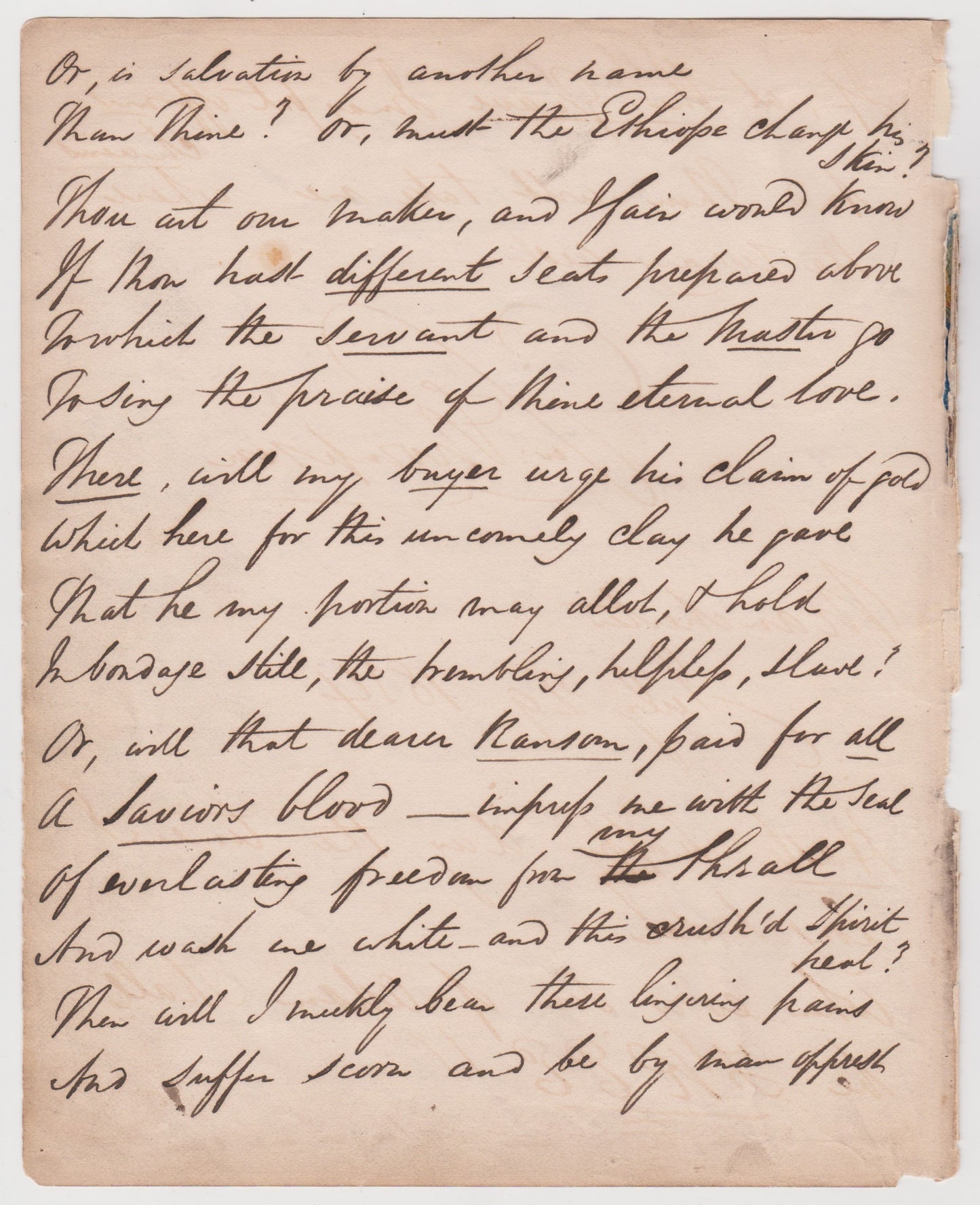 1834 GEORGE THOMPSON. Important Abolitionist Poem that Led to His Attempted Murder in America!