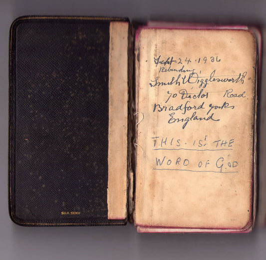 1900 SMITH WIGGLESWORTH. His Personal Preaching Bible Used for 30 Years of Revival & Healing Meetings.