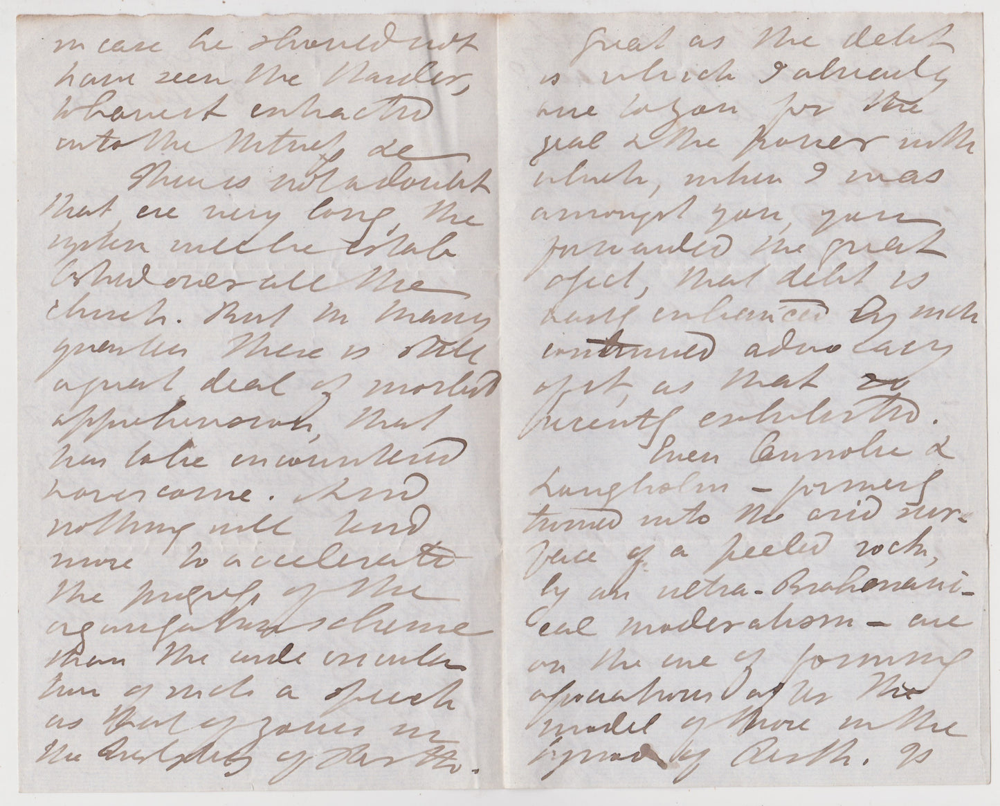 1857 ALEXANDER DUFF. Autograph Letter Regarding Presbytery in Perth & Missions in India.