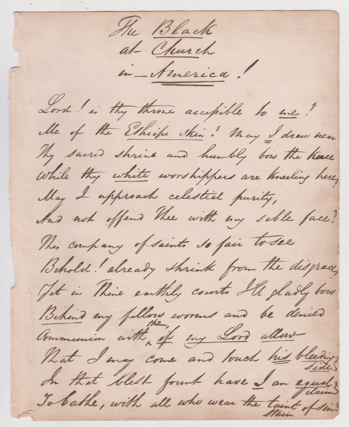 1834 GEORGE THOMPSON. Important Abolitionist Poem that Led to His Attempted Murder in America!